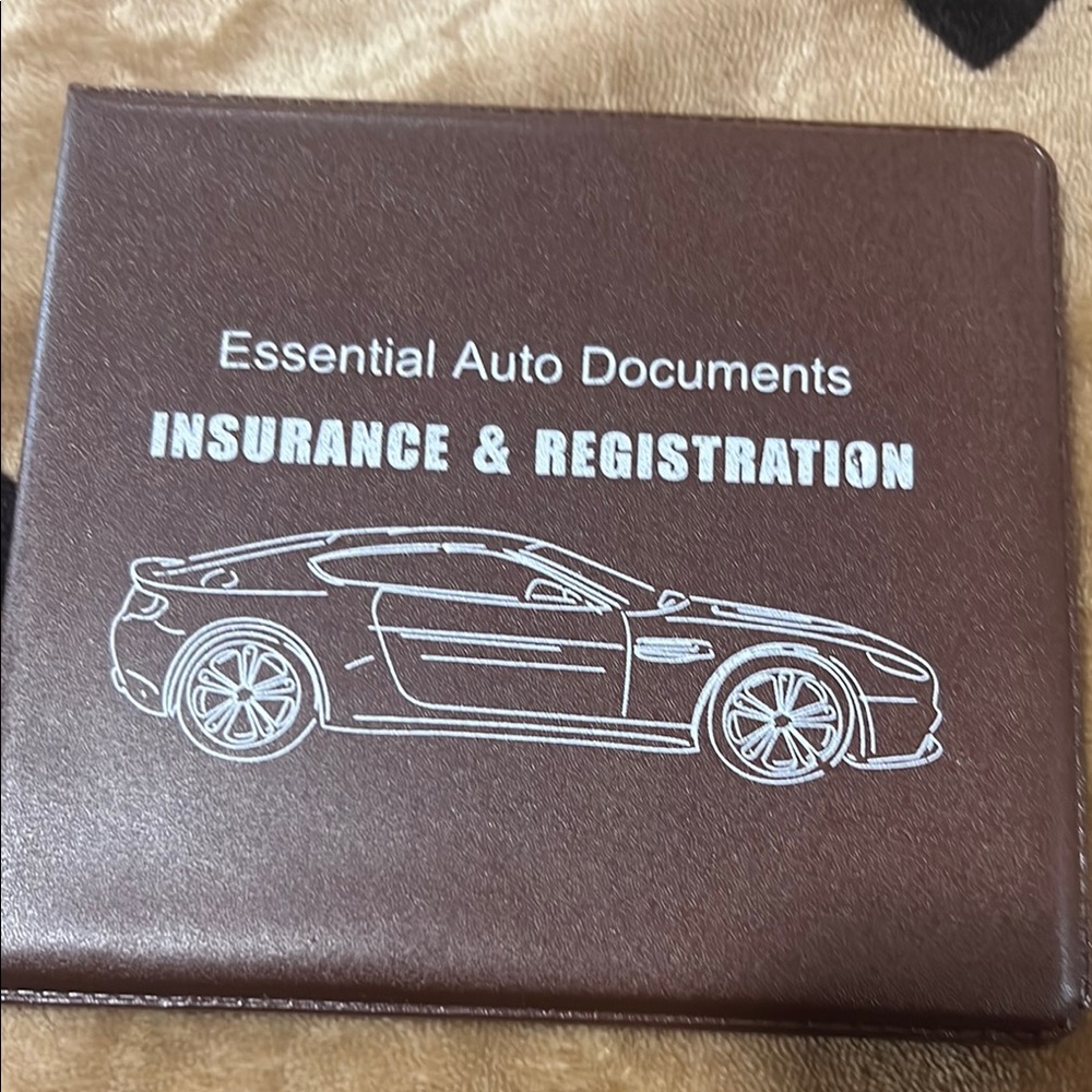 Essential Auto Documents Holder - Brown